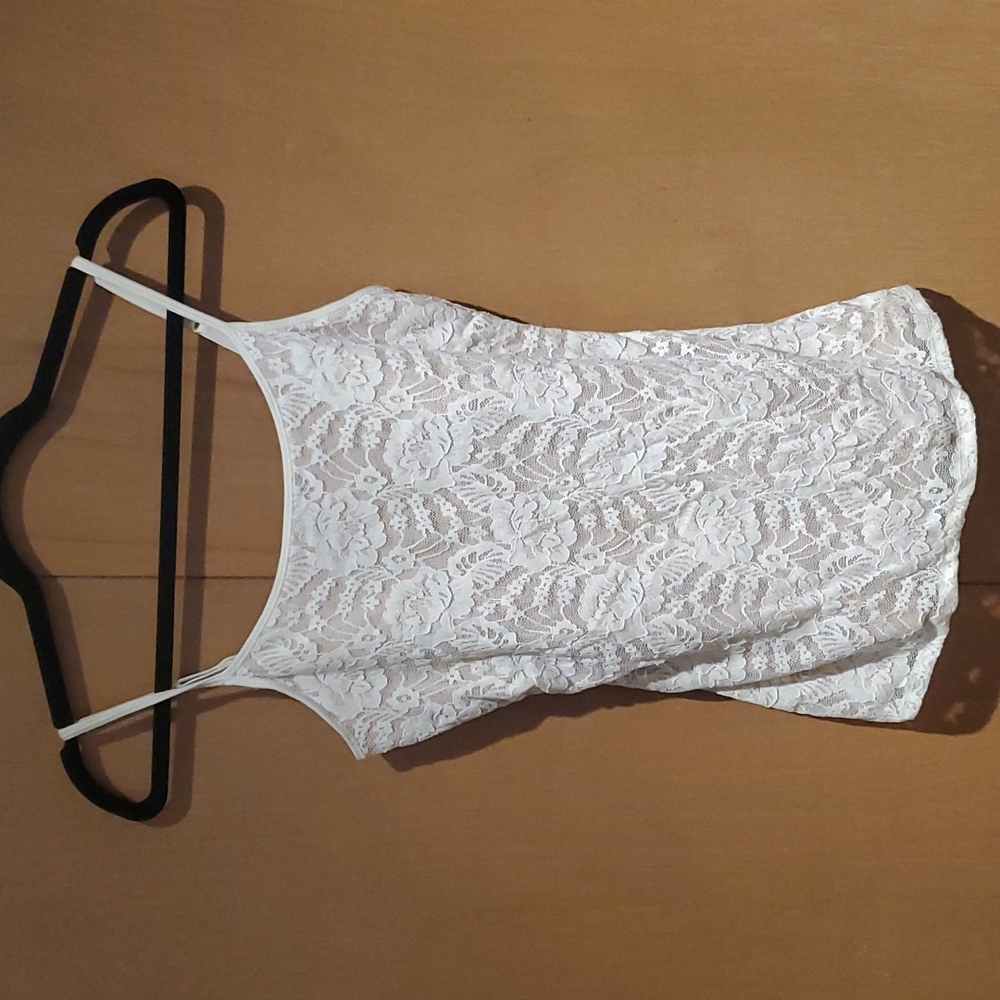 NWT EXPRESS Best Loved Bra Cami Lace, Ivory Sz M